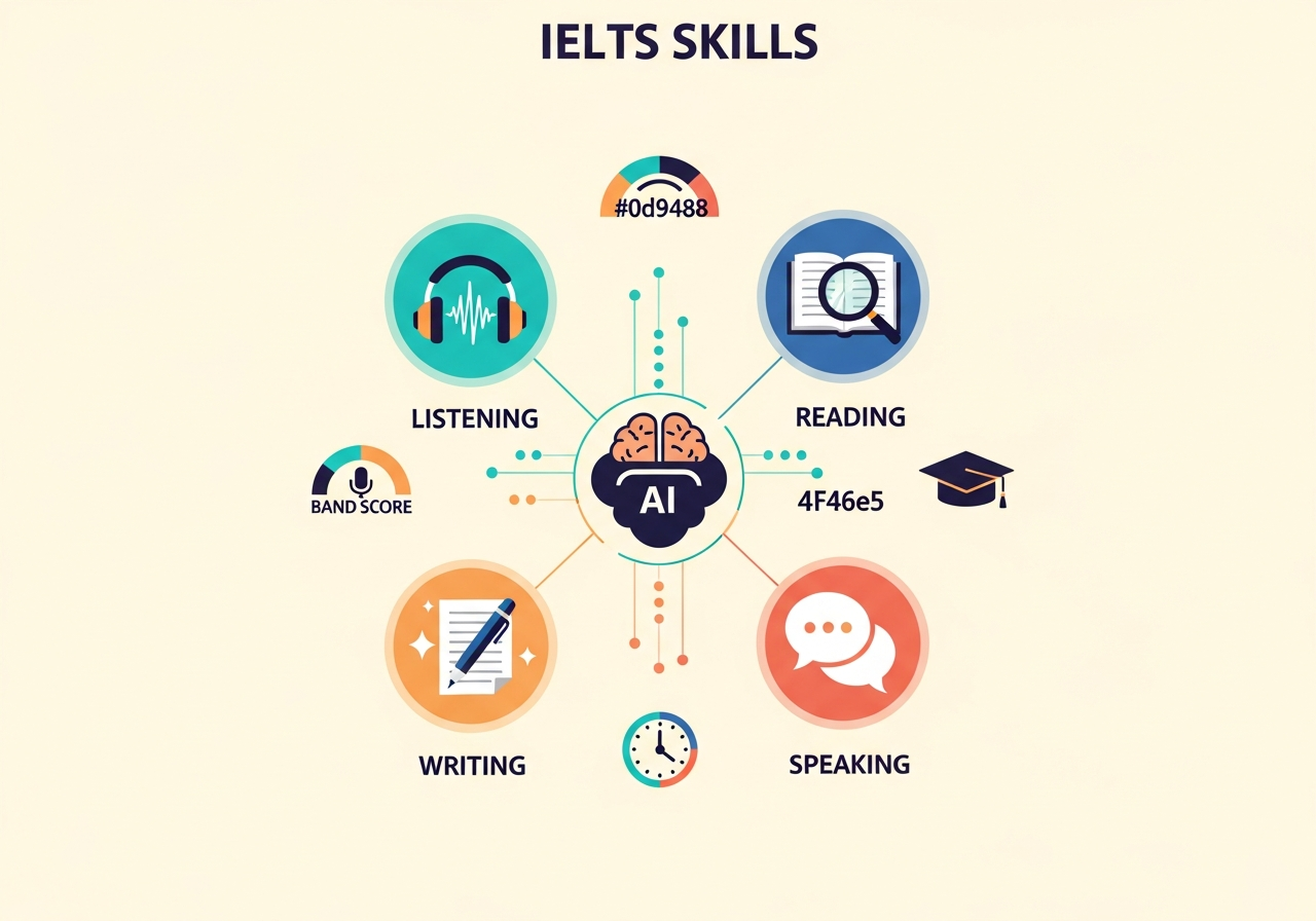 4 kỹ năng IELTS với AI