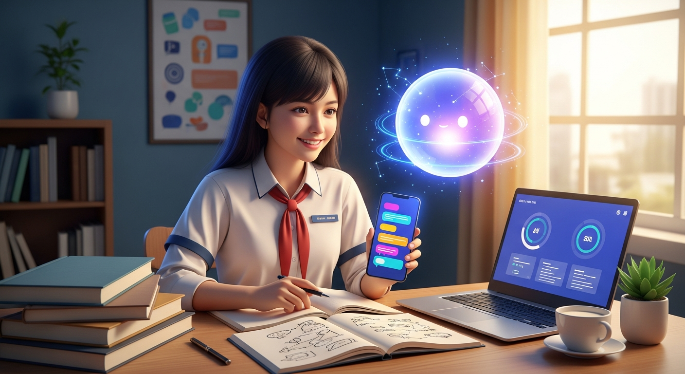 Học sinh Việt cùng người bạn học AI Study Buddy