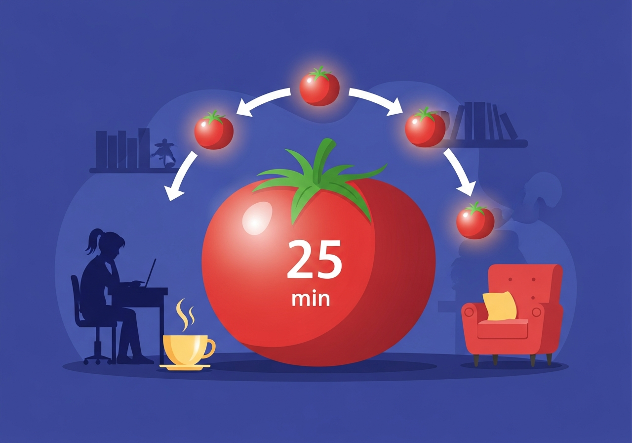 Kỹ thuật Pomodoro chu kỳ 25 phút
